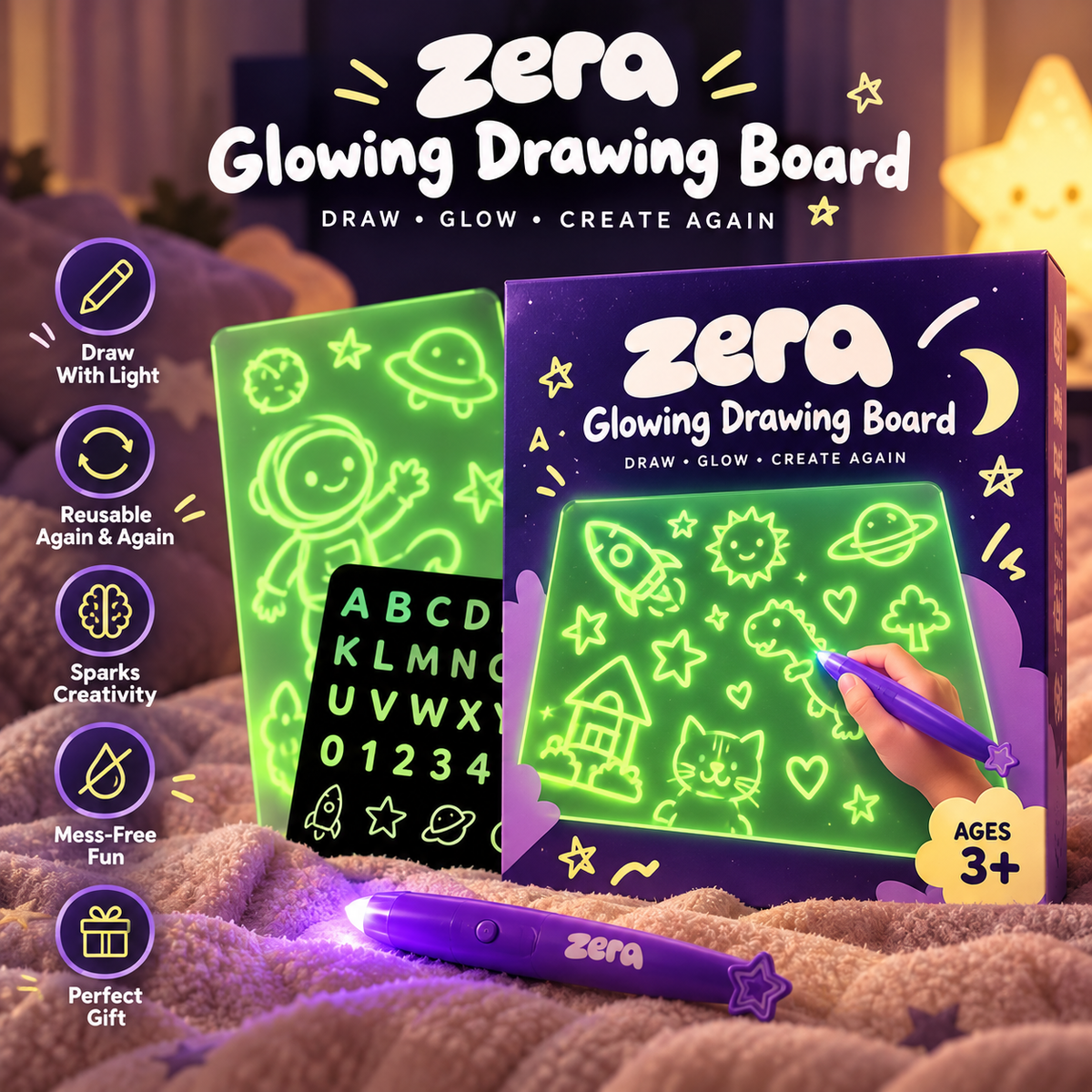 The Magic Board | Glowing Drawing Kit