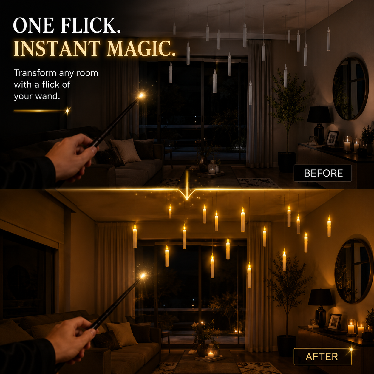 The Magic Candles | Floating Wand Control Set