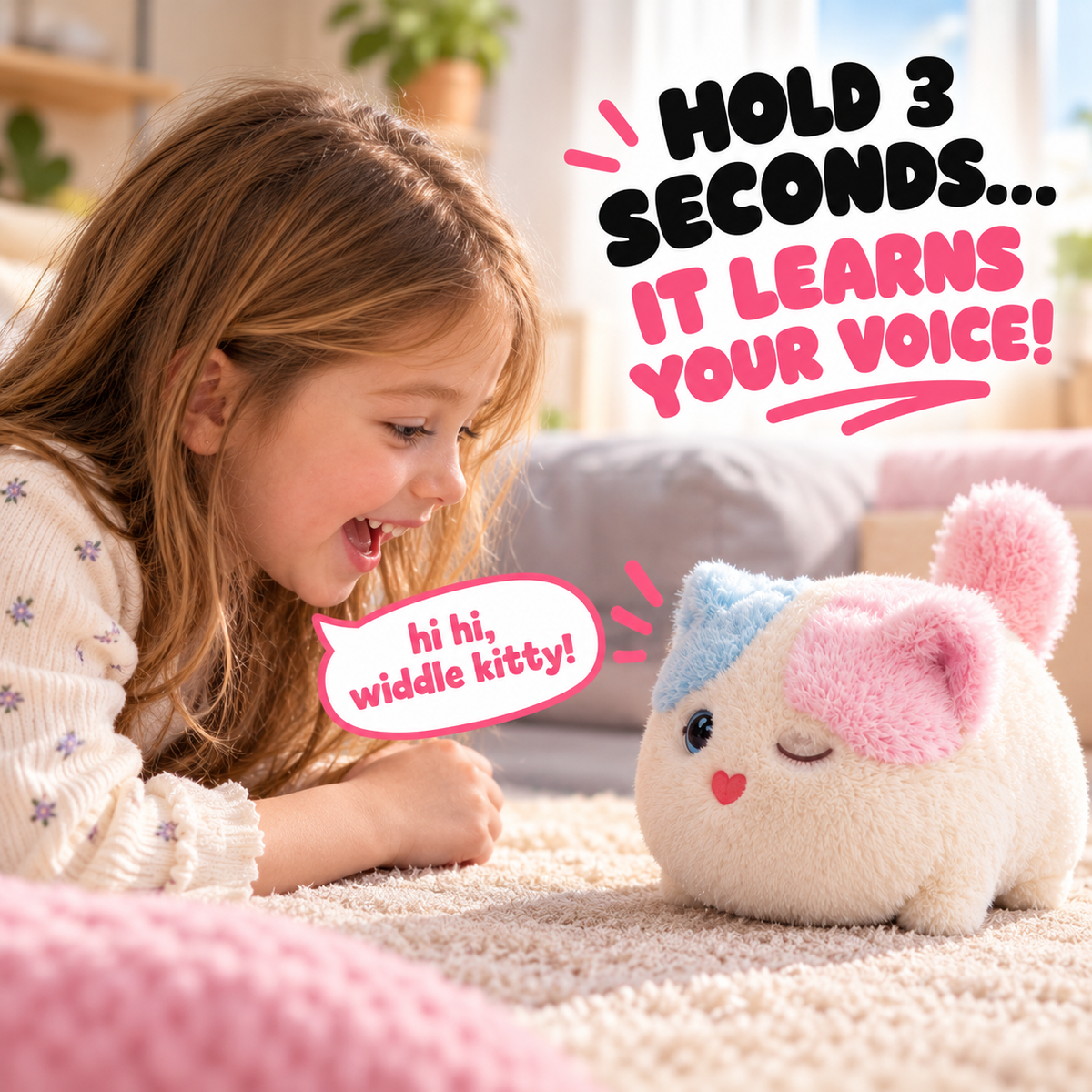 The Magic Kitty | Interactive Fluffy Plush Toy