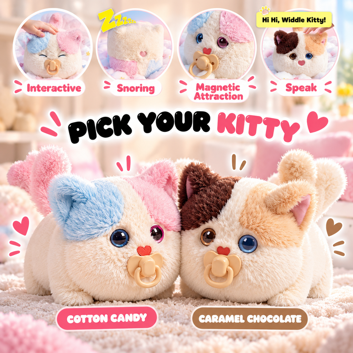 The Magic Kitty | Interactive Fluffy Plush Toy