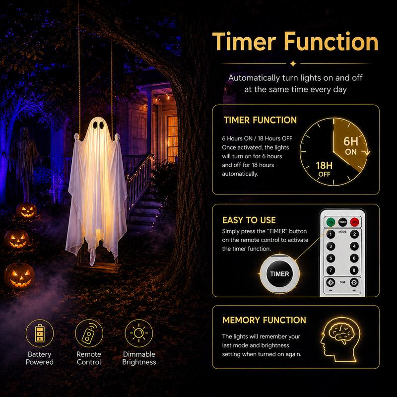 The 'WTF Ghost' | 5ft Swinging Ghost