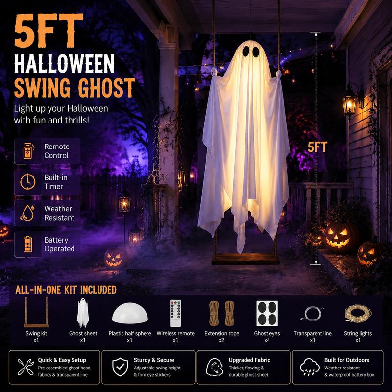 The 'WTF Ghost' | 5ft Swinging Ghost